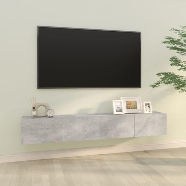 vidaXL TV-Wandschränke 2 Stk. Betongrau 100x30x30 cm Holzwerkstoff 804548