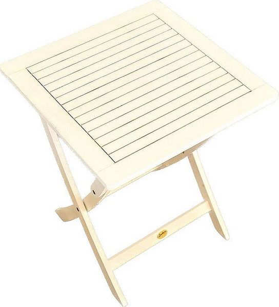 CATAR Klptisch 80x80 wß-gewischt / EUC-WW FSC®