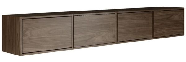 Selsey 'Framme' Hängendes TV-Board mit vier Klappen 200 cm, Holzoptik Walnuss Wisconsin