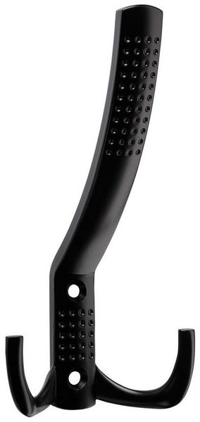 SO-TECH® Garderobenhaken JASMIN, Lochabstand 32 mm (1 St), groß (H x B x T: 143 x 76 x 67 mm), schwarz