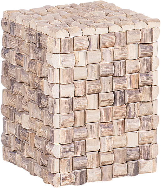 Nachttisch Teakholz hellbraun quadratisch 32x32 cm CAJEME