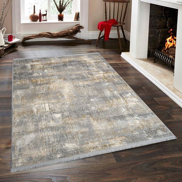 Flurteppich (100 x 150), 'Notta 1107 ', 0,7 x 100 x 150, Grau, Beige, Creme