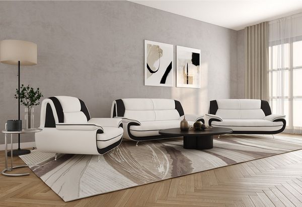 Kaiser Möbel Loungeset Wohnzimmer-Set 3-2-1 modern, Stoff Kronos, PALERMO, (3-2-1, Sitzgarnitur 3-2-1), breite Sitzflächen keine Schlaffunktion