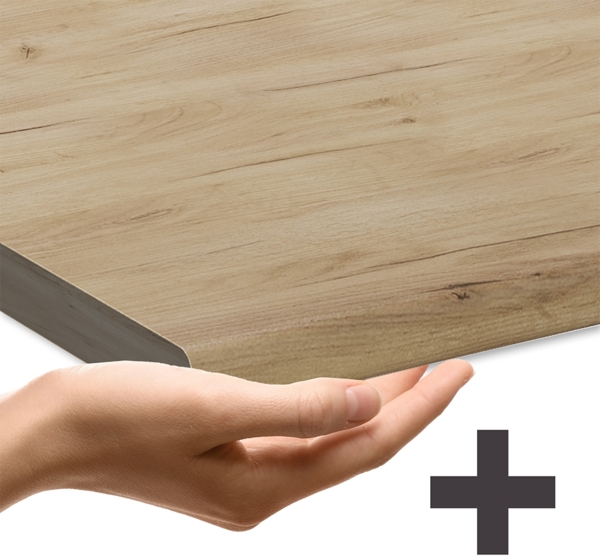 Eckunterschrank Fame-Line Anthrazit Hochglanz 80.5 cm , AP Eiche Vicco Bild 2