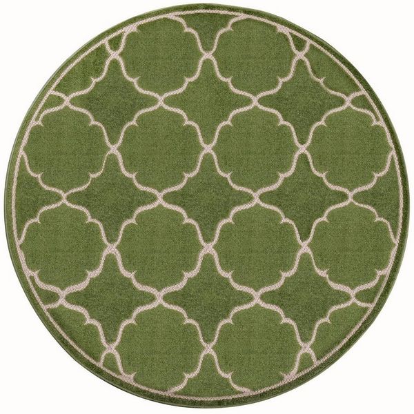 Sanat 'Berlin' Teppich, Höhe: 6 mm, In -und Outdoor geeignet, Grün, 120 cm Rund