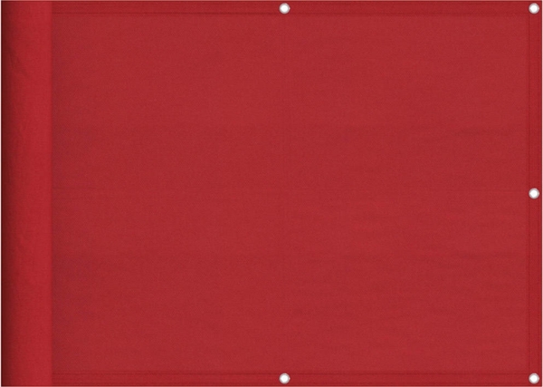 vidaXL Balkon-Sichtschutz Rot 75x700 cm 100 % Polyester-Oxford 42002129