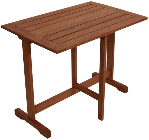 DEGAMO Gartentisch PORTO (1-St), 90x60 cm, klappbare Platte, Eukalyptus Holz