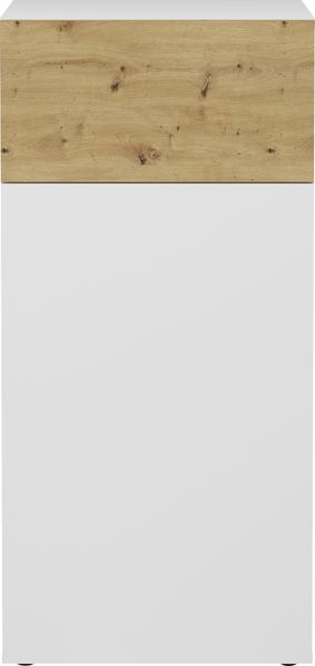 Kommode >BELM 2< in Brillantweiß-Artisan Eiche - 55x115x42cm (BxHxT) Bild 2