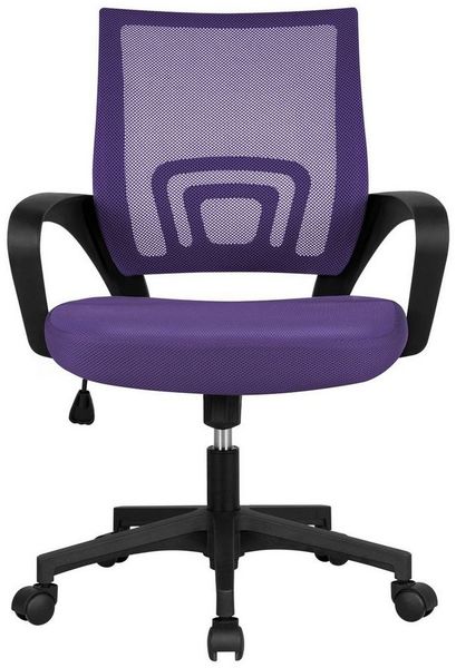 Yaheetech Bürostuhl Höhenverstellbarer Drehstuhl mit Schaukelfunktion, ergonomischer Schreibtischstuhl Arbeitsstuhl mit Netzrückenlehne