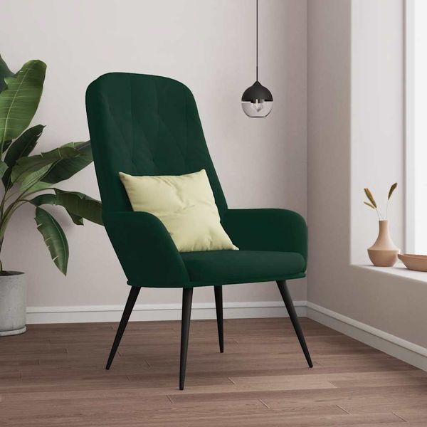 vidaXL Relaxsessel Dunkelgrün Samt 341196