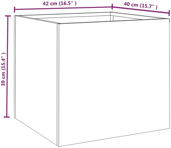 vidaXL Pflanzkübel 42x40x39 cm Cortenstahl 821549 Bild 10
