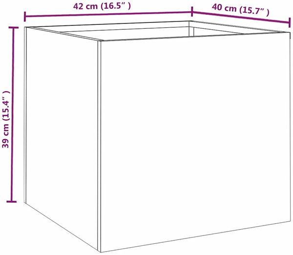 vidaXL Pflanzkübel 42x40x39 cm Cortenstahl 821549 Bild 11