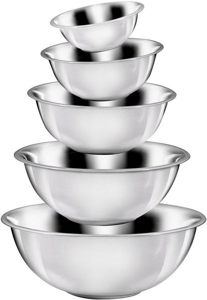 KING Schüssel, Edelstahl, (Set, 10-tlg), ineinander stapelbar, 16/20/24/28/32 cm