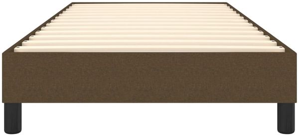 vidaXL Polsterbett, Stoff, 25,0 cm, Dunkelbraun, 90x190 cm, mit Lattenrost, Schwarz Bild 5