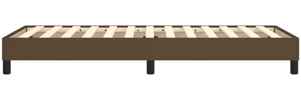vidaXL Polsterbett, Stoff, 25,0 cm, Dunkelbraun, 90x190 cm, mit Lattenrost, Schwarz Bild 6