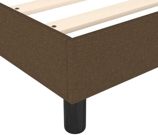 vidaXL Polsterbett, Stoff, 25,0 cm, Dunkelbraun, 90x190 cm, mit Lattenrost, Schwarz Bild 7