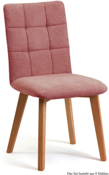 Esszimmerstuhl (8er-Set) Dareen 47x91x60 Eiche geölt/Rosewood