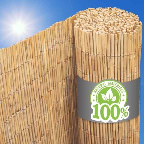 100x600m Balkon Sichtschutzmatte Schilfrohr