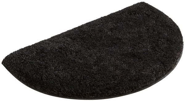 Grund Badematte Melos, Badvorleger, Badezimmer Teppich, sehr weich, Höhe 27 mm, rutschhemmend beschichtet, fußbodenheizungsgeeignet, Kunstfaser, halbrund, melierte Optik, sehr weicher Flor, Melange-Effekt, Made in Europe