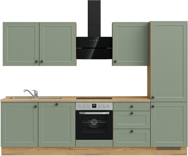 nobilia® Küchenzeile "Cascada premium", vormontiert, Ausrichtung wählbar, Breite 300 cm, ohne E-Geräte