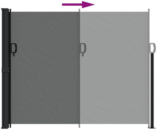 vidaXL Seitenmarkise Ausziehbar Anthrazit 160x600 cm 4004533 Bild 5