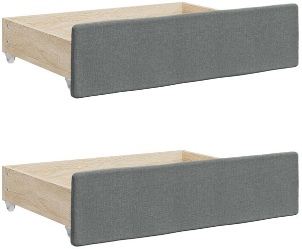 vidaXL Tagesbett Ausziehbar mit Schubladen Dunkelgrau 100x200 cm Stoff 3197468 Bild 9