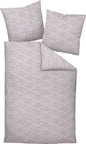 Janine Mako-Soft-Seersucker Bettwäsche 135x200,80x80 2 teilig Tango 20154-05-500 lila beere