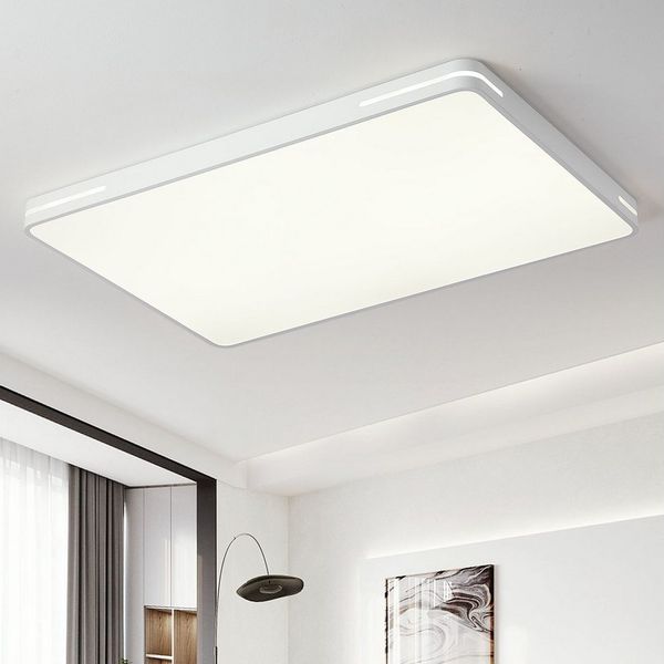 style home Deckenleuchte LED Deckenlampe dimmbar mit Fernbedienung, 192W-Weiß, Warmweiß bis Kaltweiß 3000K-6000K, 90 x 60 x 6 cm, moderne Leuchte für Wohnzimmer Schlafzimmer Büro