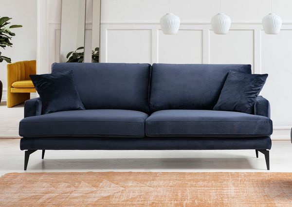 3-Sitzer-Sofa, 'Papira', 88 x 90 x 205, Marineblau