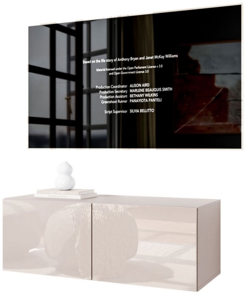 Lookway TV-Schrank COLGANTE 100 in Kaschmir Hochglanz Hängendes TV-Board