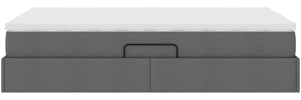 vidaXL Aufbewahrungsbett mit Matratze Dunkelgrau 120 x 190 cm 3370213 Bild 9