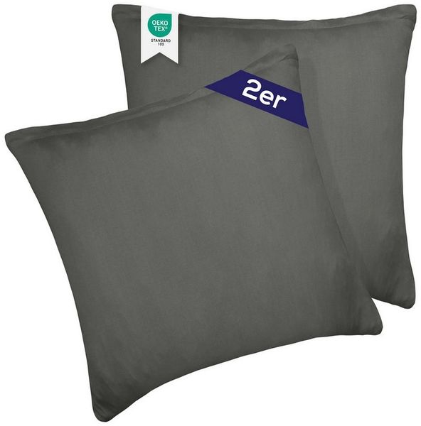 BARBONS Kissenbezug 100% Baumwolle Kissenbezug, weiche Kopfkissenbezug, Kissenhülle, (2 Stück), 165 g/m², Jersey