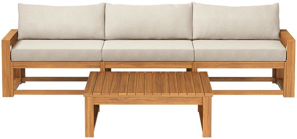 STEELSØN 'Mizaru' Premium Gartenlounge, Gartenmöbel Set mit Tisch, taupe, Akazienholz, wetterfest und UV-beständig, Outdoor Sofa 3 Sitzer Bild 10