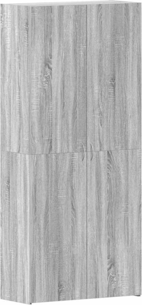 vidaXL Schuhschrank mit Regal Grau 80 x 35,5 x 180 cm Holzwerkstoff 3333841