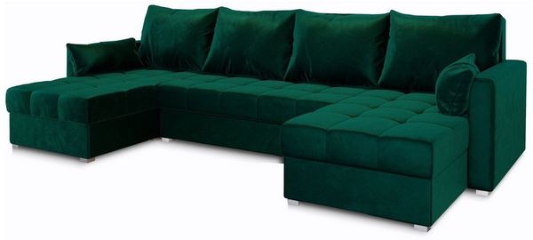 Masseno Ecksofa NAKO mit Schlaffunktion U-Form, Sofa mit Bettkasten
