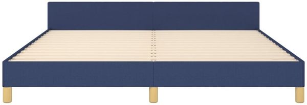 Doppelbett, Polsterbett mit Kopfteil Stoff Blau 180x200 cm Bild 6