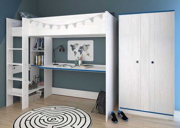 Parisot Kinderzimmer und Jugendzimmer Smoozy in weiß Kiefer Set 2-tlg.