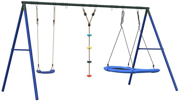vidaXL Schaukel-Set mit Schaukelsitz Kletterschaukel und Nestschaukel 3283620