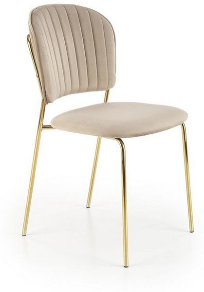 Lookway Polsterstuhl GLORIA mit goldfarbenen Beinen