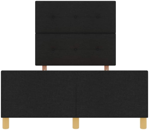 vidaXL Bettgestell mit Kopfteil Schwarz 120 x 200 cm Stoff 3344720 Bild 6