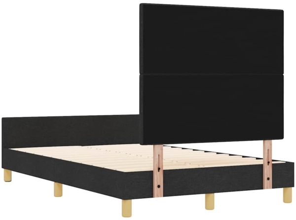 vidaXL Bettgestell mit Kopfteil Schwarz 120 x 200 cm Stoff 3344720 Bild 8