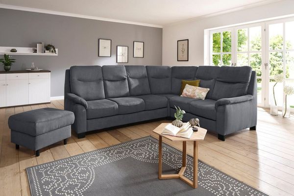 Home affaire Ecksofa Boccaccio L-Form, mit Federkern, incl. Kopfteilverstellung, wahlweise Bettfunktion