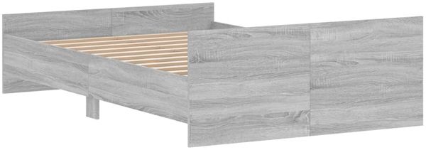 vidaXL Bettgestell mit Kopf- und Fußteil Grau Sonoma 120x190 cm 3203780 Bild 7