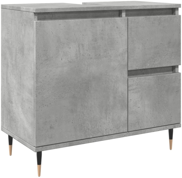 vidaXL Badschrank Betongrau 65x33x60 cm Holzwerkstoff 857222