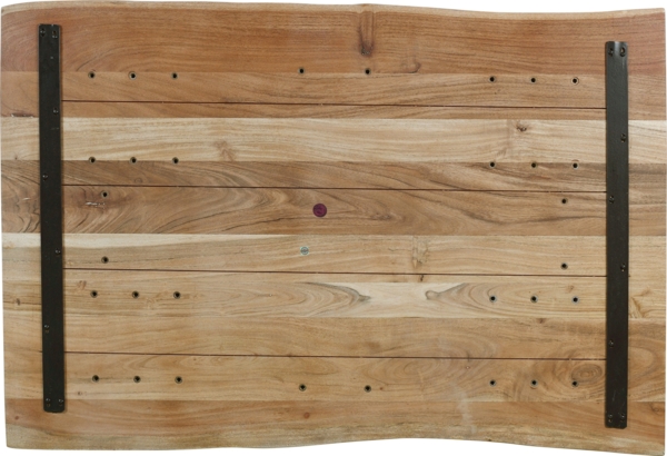 Esstisch Baumkante massiv Akazie eichefarben 140 x 80 cm silber DEREK 137024210 Bild 6