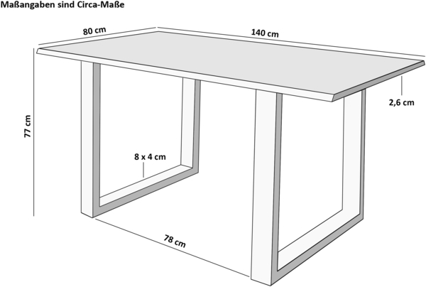 Esstisch Baumkante massiv Akazie eichefarben 140 x 80 cm silber DEREK 137024210 Bild 7