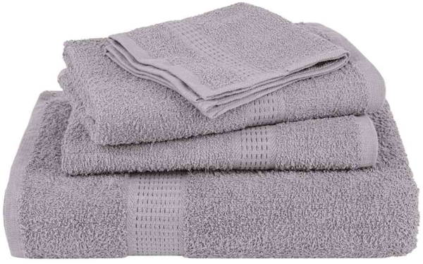 vidaXL Duschtücher 4 Stk. Grau 70x140 cm 360 g/m² 100% Baumwolle 136834 Bild 3