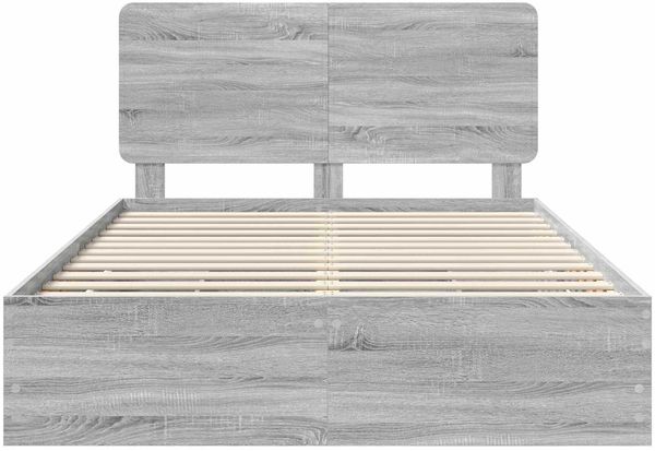 vidaXL Bettrahmen Graues Sonoma 160 x 200 cm Ingenieurs Holz 3412579 Bild 8