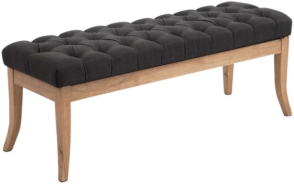 CLP Sitzbank Ramses Stoff antik-hell mit hochwertiger Polsterung,dunkelgrau 120 cm