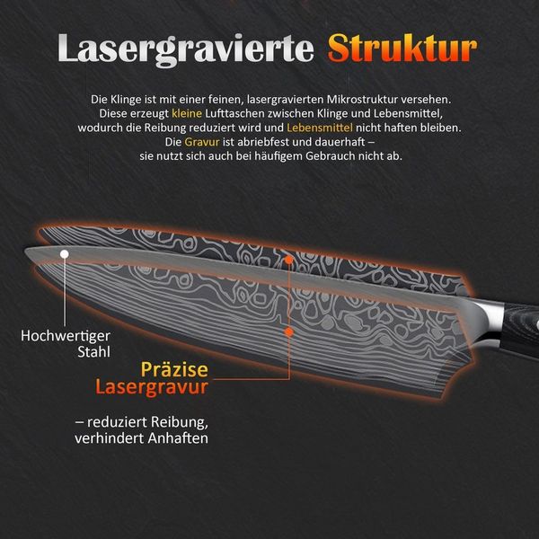 Luckice Kochmesser Valentinstag Küchenmesser Geschenk für Ihn - 33 Cm Fleischmesser, Jahrestag Partner Geschenke für Männer Ehemann Geburtstagsgeschenk